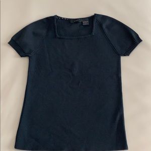 Women’s Nima Short Sleeve Black Silk Sweater